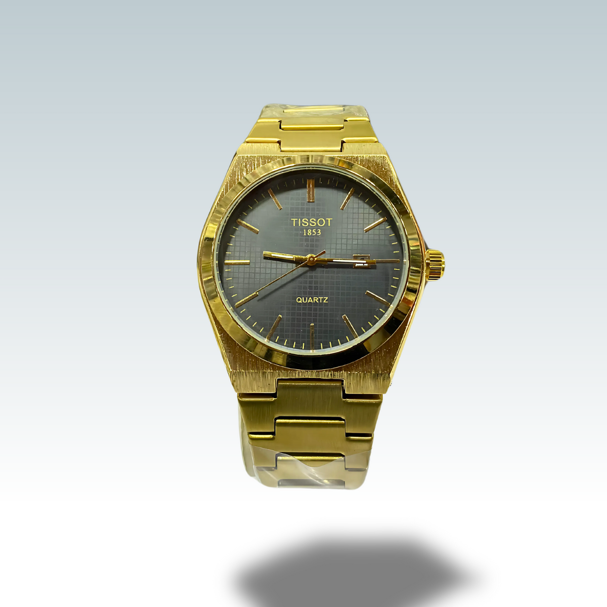 TISSOT WATCH,GOLDEN COLOR WITH BLACK DIAL